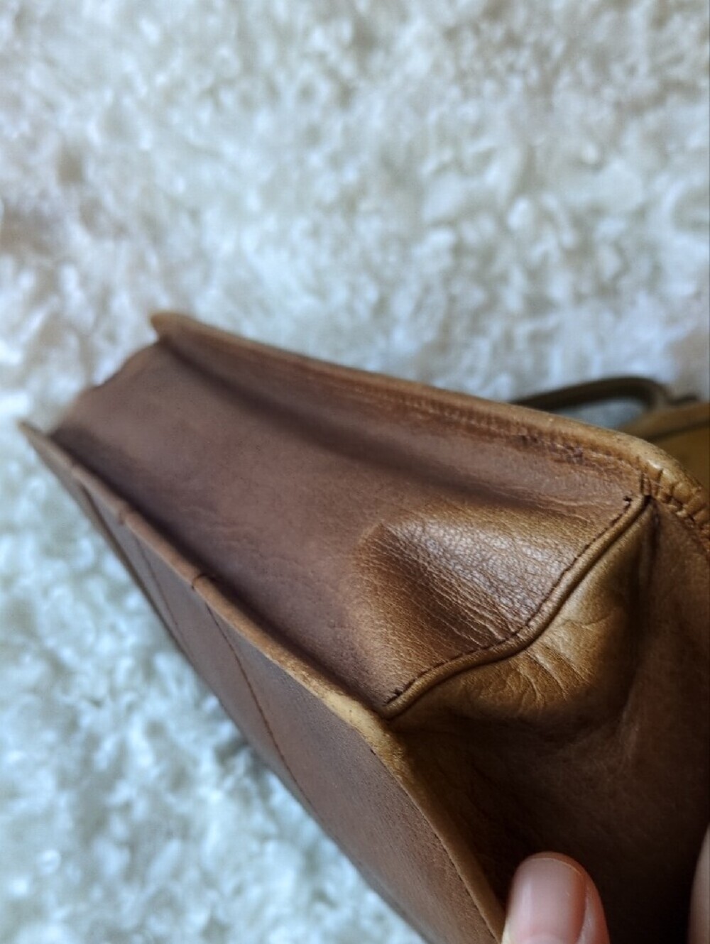 Brown Leather Men’s Document Pouch - Picture 4 of 15